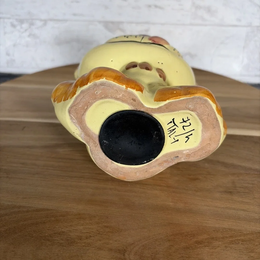 Vintage Italian Ceramic Lion Piggy Bank Mid Century Pottery Made In Italy 72/4